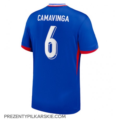 Stroje piłkarskie Francja Eduardo Camavinga #6 Koszulka Podstawowej ME 2024 Krótki Rękaw